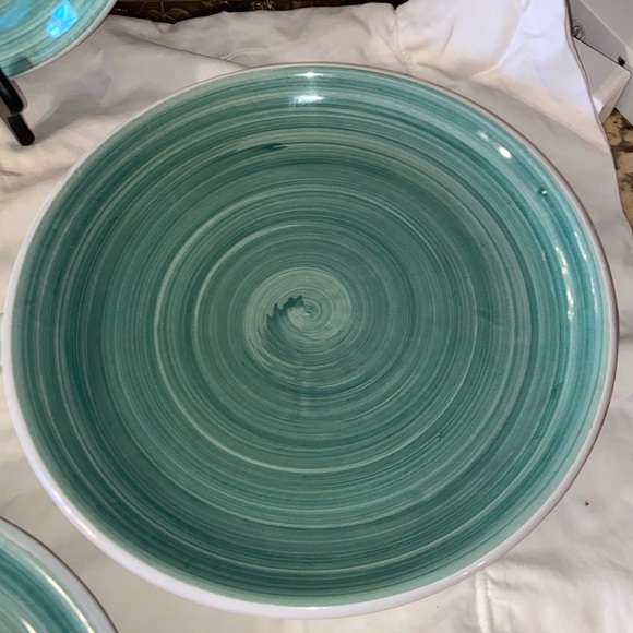 RARE VTG Caleca solid Hand Painted dinner Plates Made In Italy Set Of 4 - Picture 4 of 12